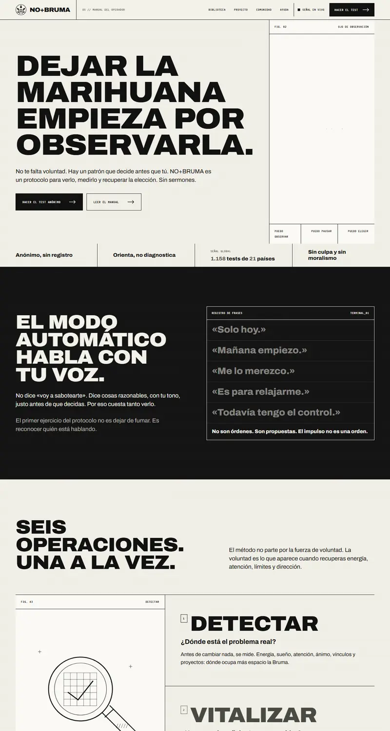 Portada de la web de Deja la Mota