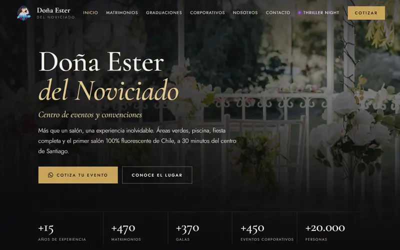 Portada de la web de Doña Ester